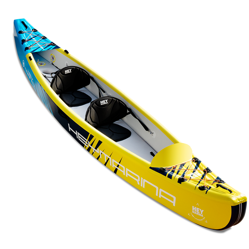 13.8FT Inflatable 2 Person Tandem Fishing Kayak 2 Seats