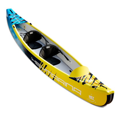 13.8FT Inflatable 2 Person Tandem Fishing Kayak 2 Seats