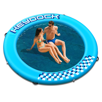 Inflatable Floating Platform 8x6x6 with Repair Kit for Up to 6 People