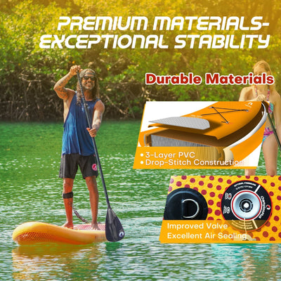 ChampionPlus All-Round Inflatable SUP Board - 10’6’’ - Yellow - Paddle Board