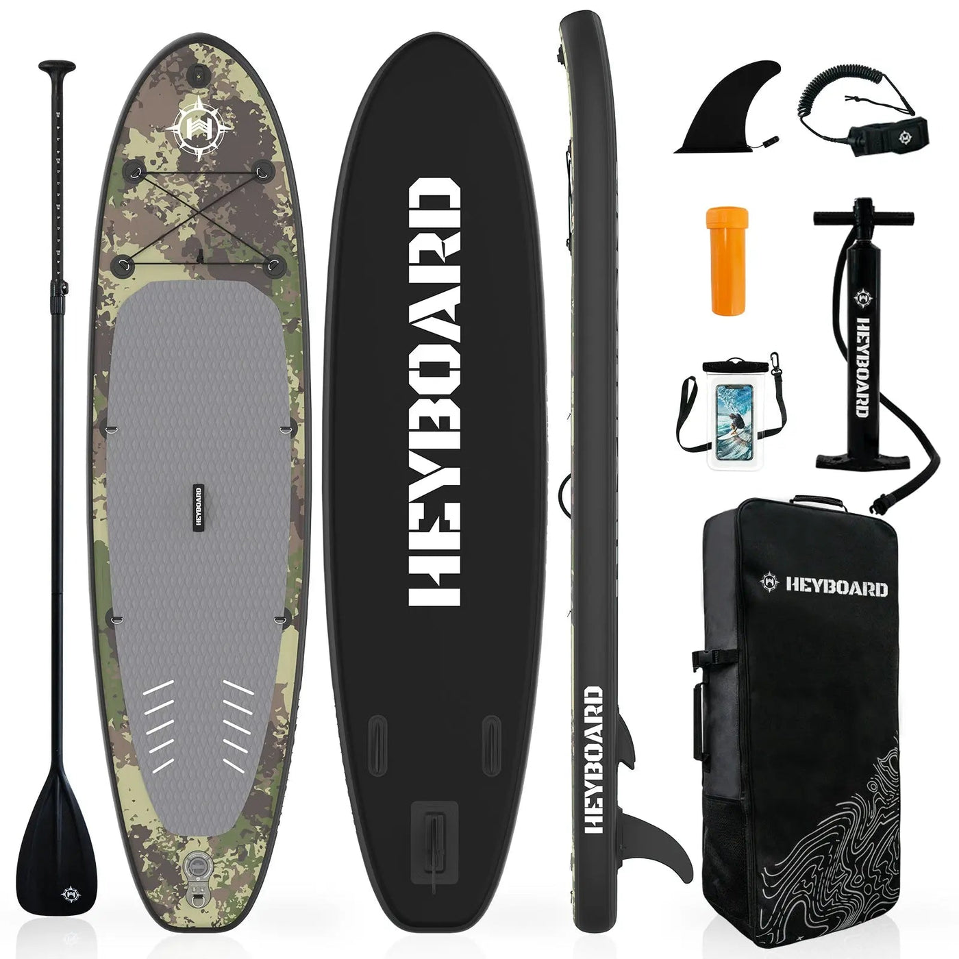 HEYBOARD All-Round Inflatable SUP Board - 10'6" - Camouflage HeyBoard