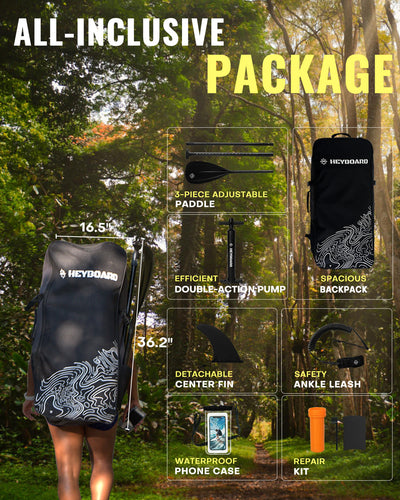Heyboard 10’6’’ All-Round Inflatable SUP - Camouflage - Paddle Board