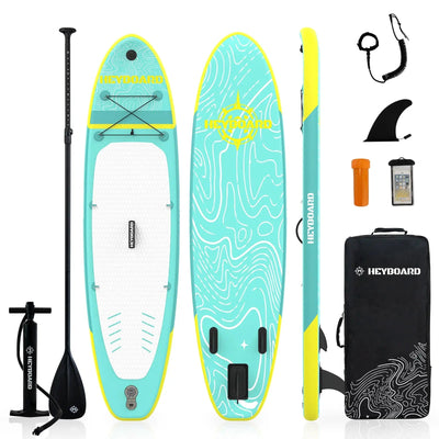 HEYBOARD All-Round Inflatable SUP Board - 10'6" - Mint Green HeyBoard