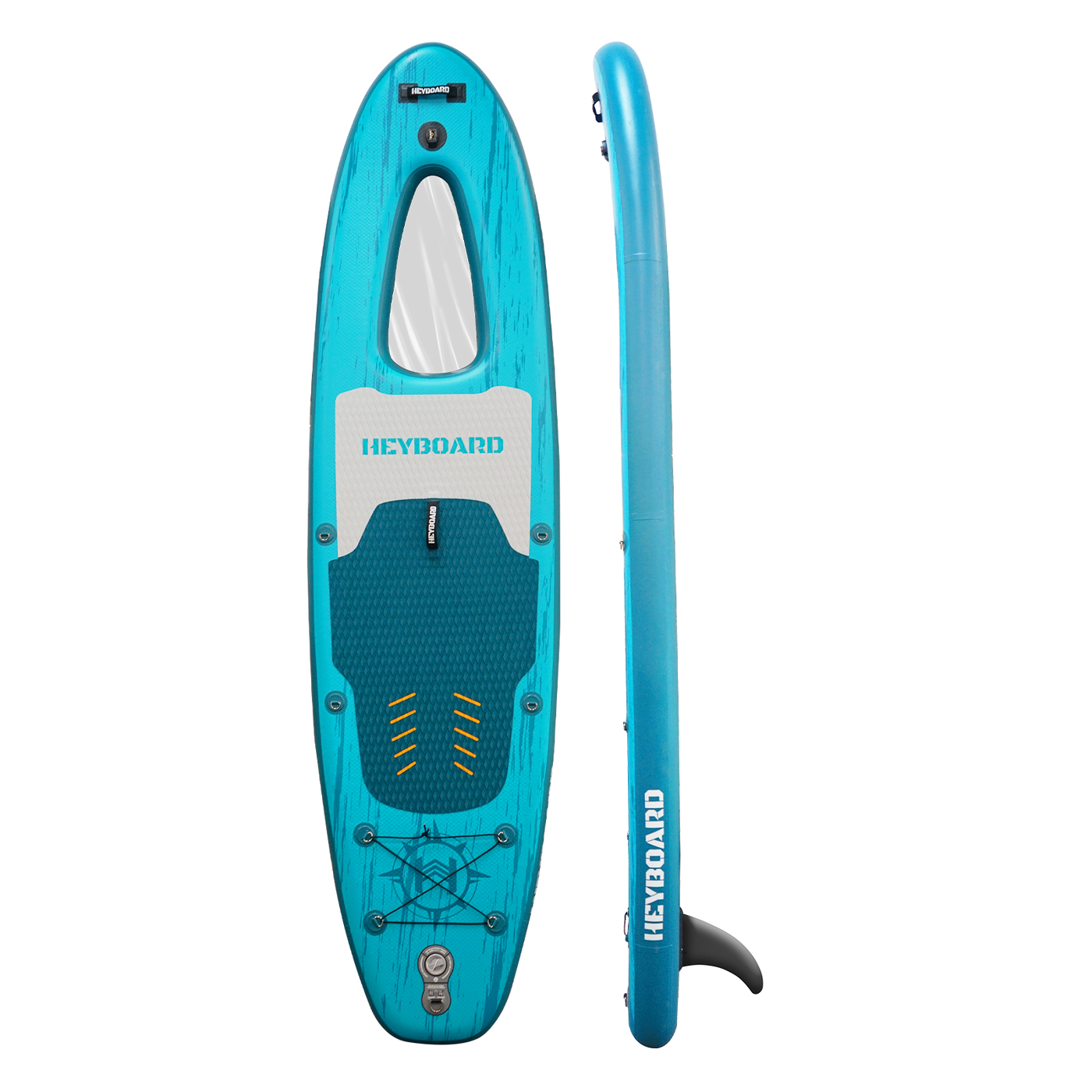 Heyboard All-Round Inflatable SUP Board - 10’6’’ - Transparent Windowed