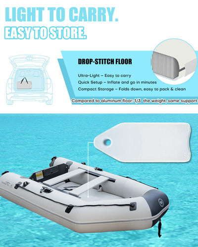 Inflatable Boat Dinghy for Fishing and Relaxation 10ft
