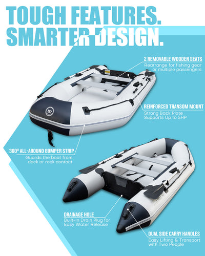 Inflatable Boat Dinghy for Fishing and Relaxation 10ft