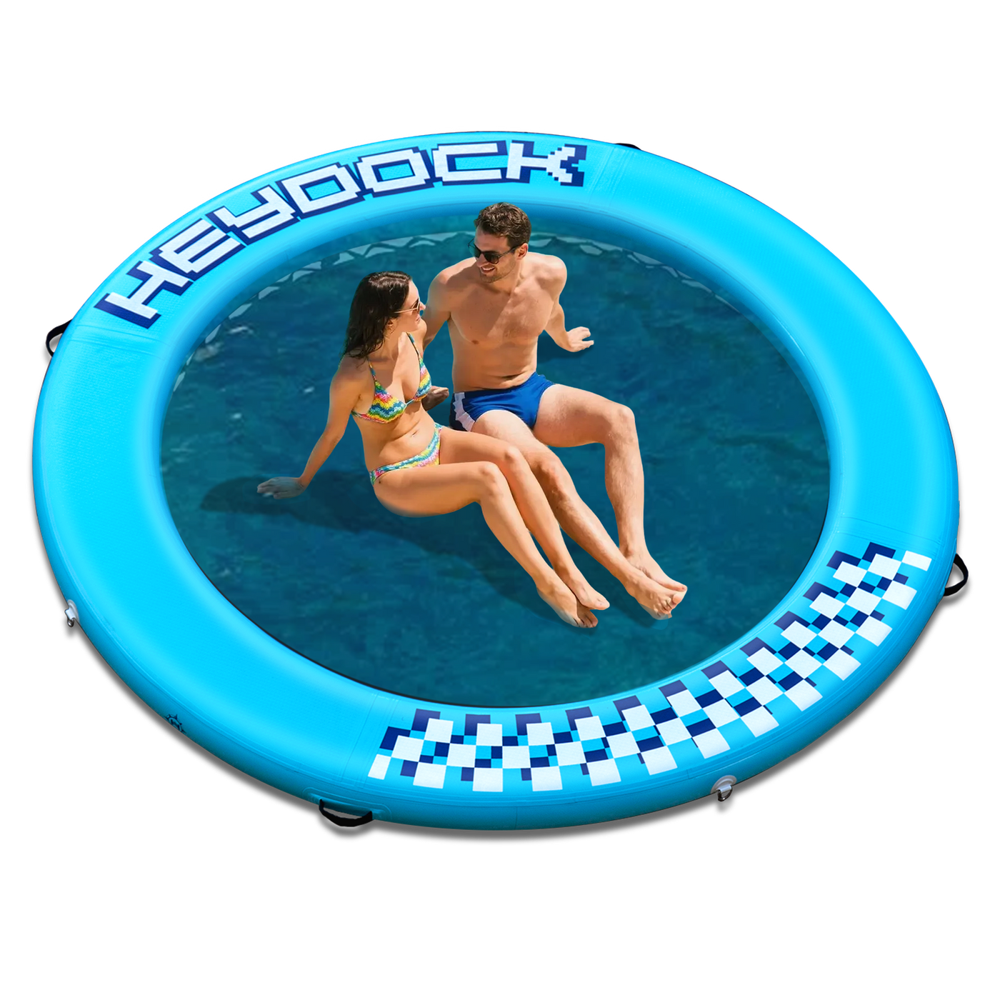 Inflatable Floating Platform 8x6x6 with Repair Kit for Up to 6 People