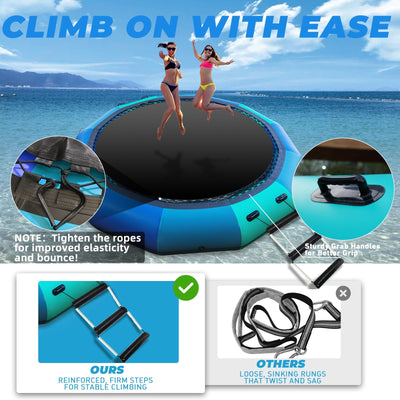 Inflatable Water Trampoline 10/12/15FT - Summer Fun Bounce