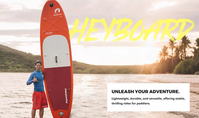 Orange and red paddleboard.