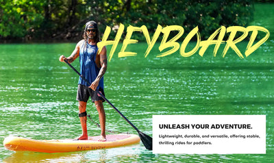 Paddleboard with a man paddling.