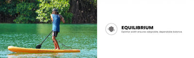 Paddleboard with person.