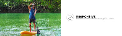 Paddleboard with responsive design.