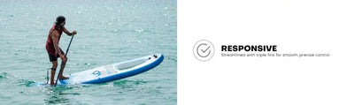 Paddleboard with responsive design.
